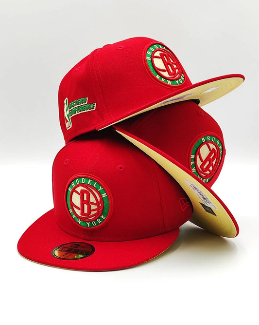 New Era 59fifty State Fruit Brooklyn Nets Eastern Conference Cap - Red