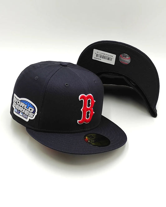 Gorra New Era Boston Red Sox con parche lateral de la Serie Mundial 59Fifty