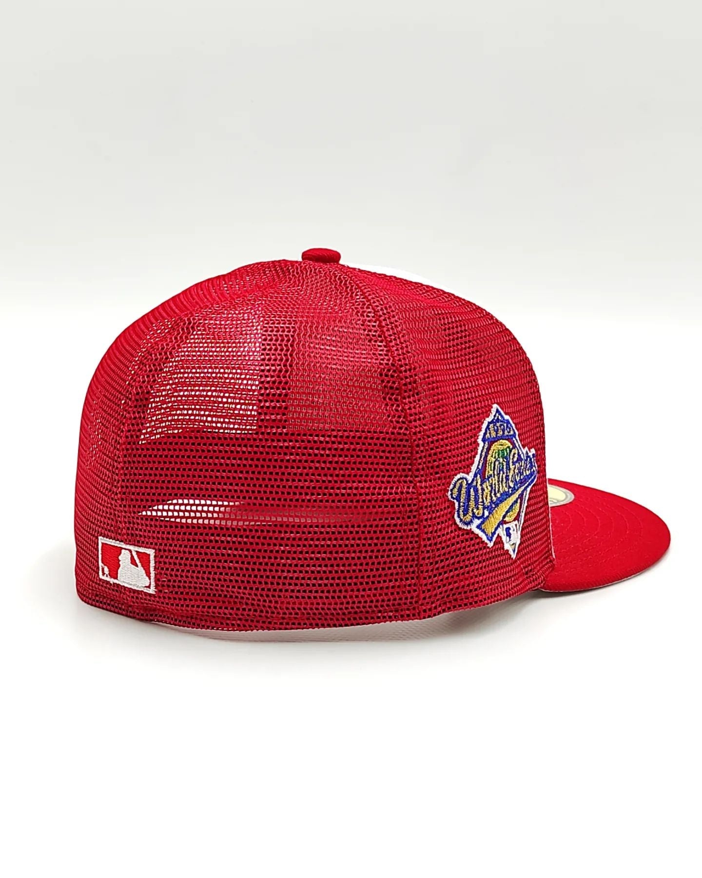 New Era 59Fifty Gorra camionera con parche de la Serie Mundial de 1996 de los New York Yankees - Blanco, Rojo