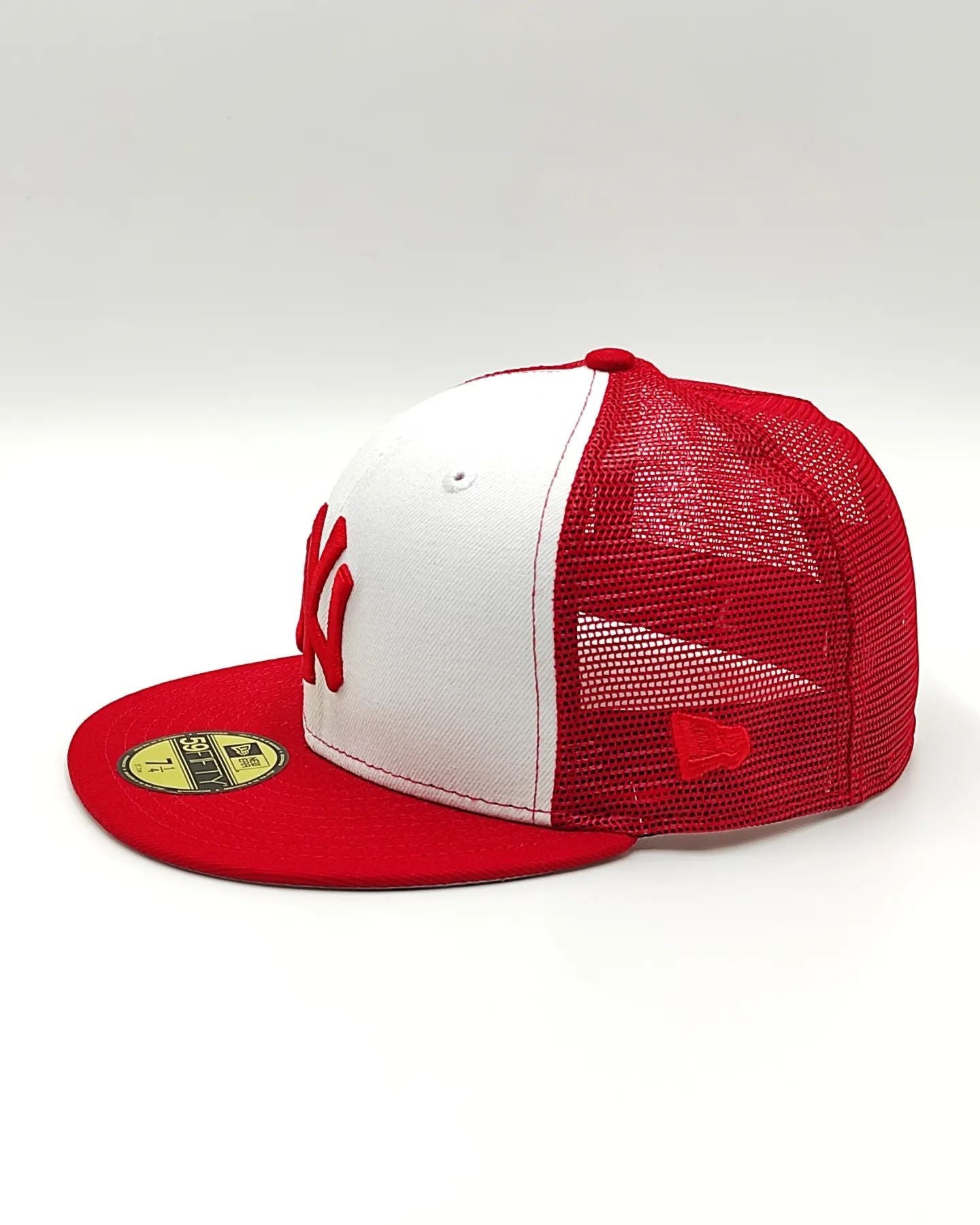 New Era 59Fifty Gorra camionera con parche de la Serie Mundial de 1996 de los New York Yankees - Blanco, Rojo