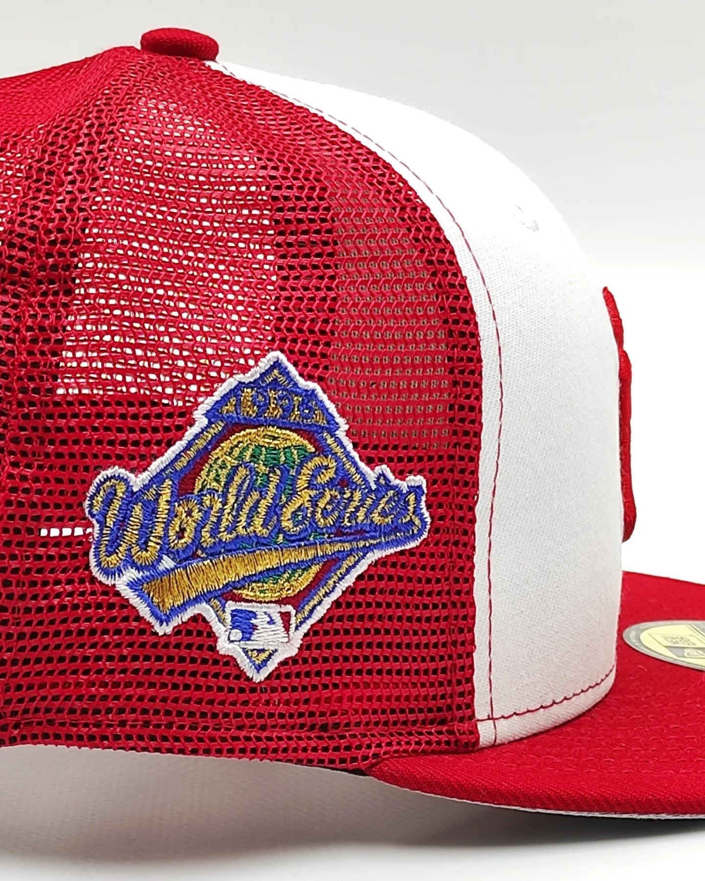 New Era 59Fifty Gorra camionera con parche de la Serie Mundial de 1996 de los New York Yankees - Blanco, Rojo