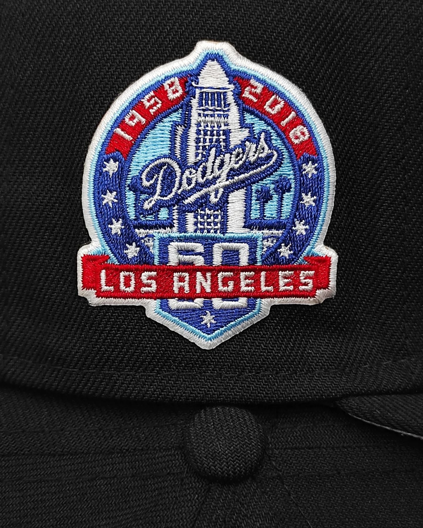 New Era 59FIFTY Los Angeles Dodgers Parche 60 Aniversario / Negro - blanco