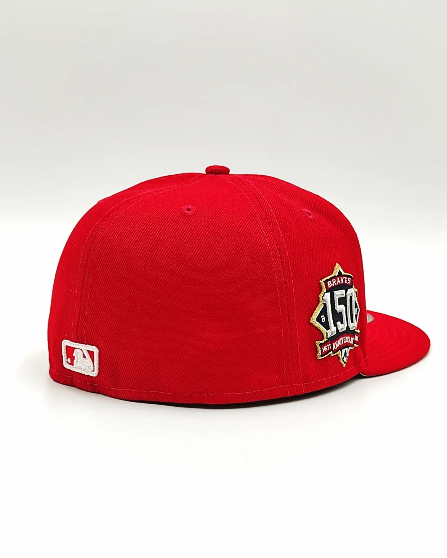 New Era 59fifty Bravos de Atlanta Parche Lateral 150 Aniversario / Rojo blanco