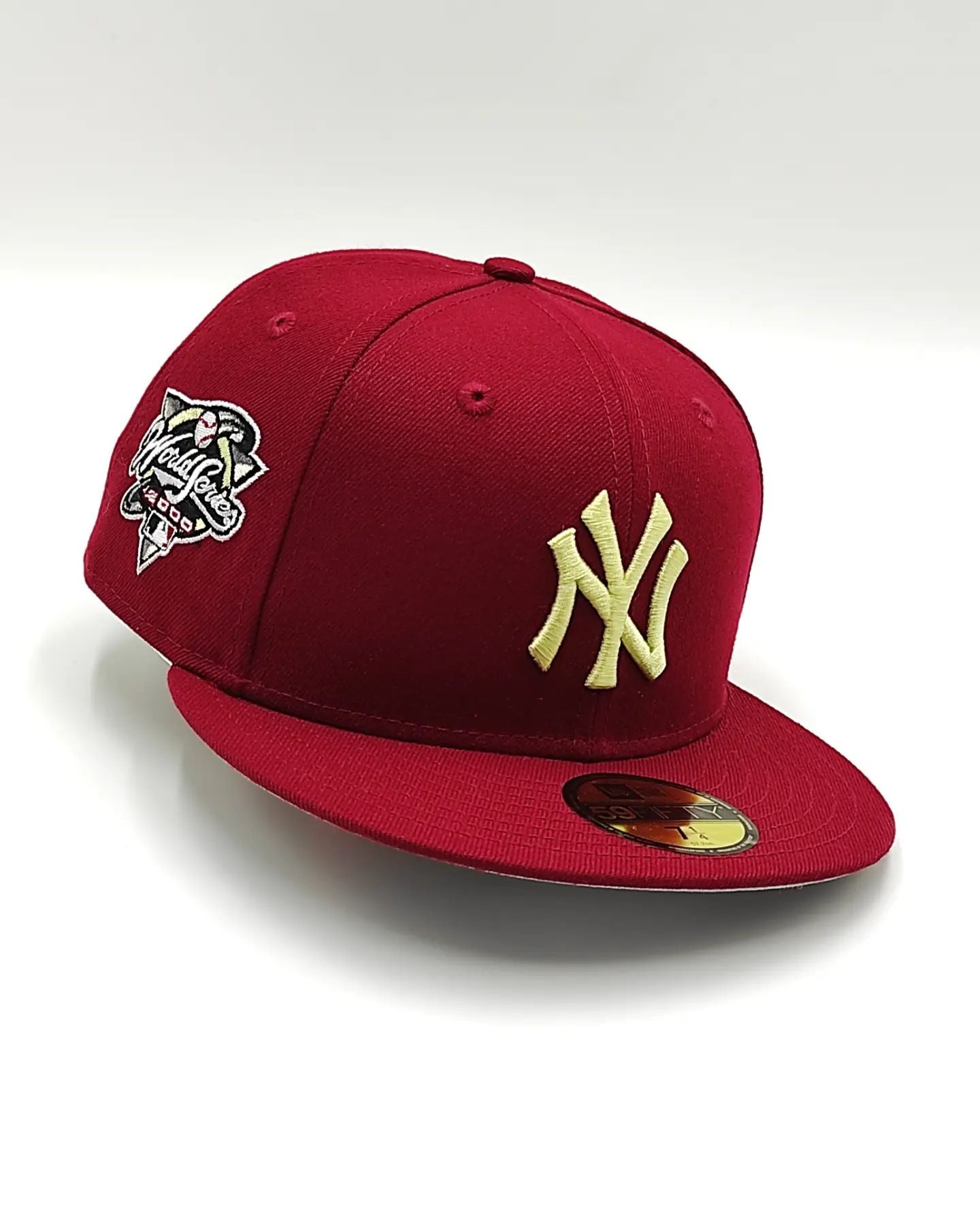 Exclusiva New Era 59fifty Beanpack New York Yankees parche Serie Mundial 2000 / rojo cardenal camel