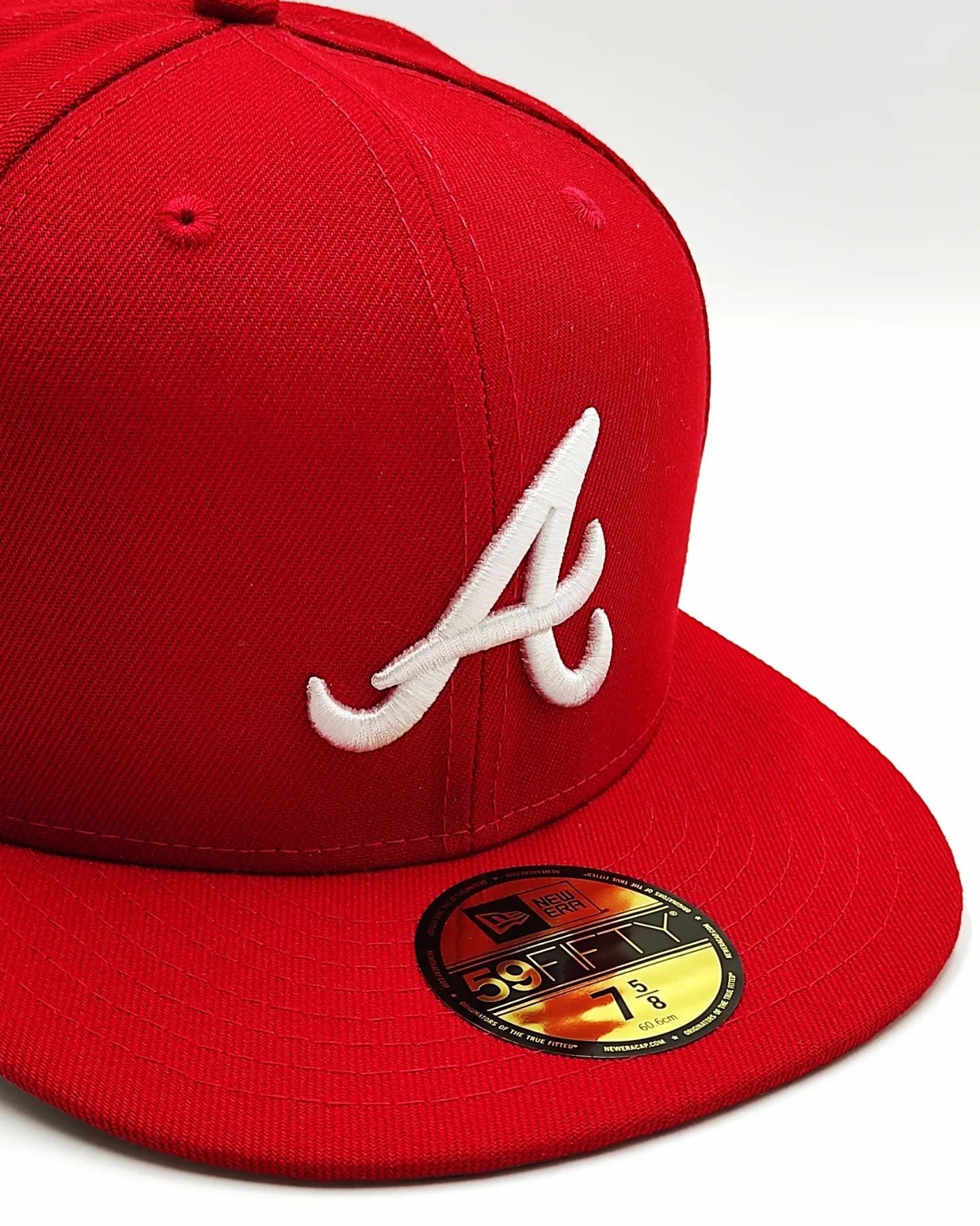 New Era 59fifty Bravos de Atlanta Parche Lateral 150 Aniversario / Rojo blanco