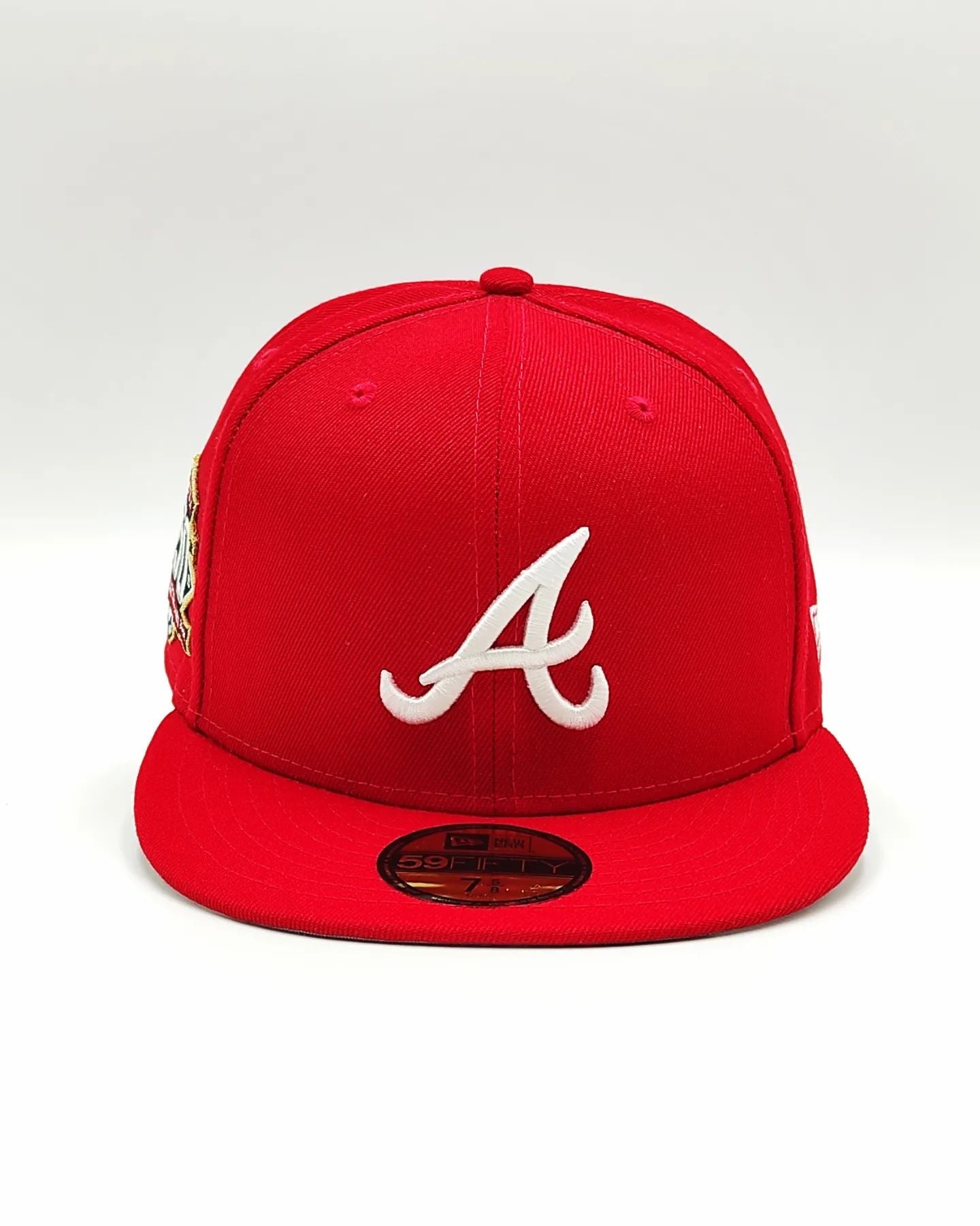New Era 59fifty Bravos de Atlanta Parche Lateral 150 Aniversario / Rojo blanco