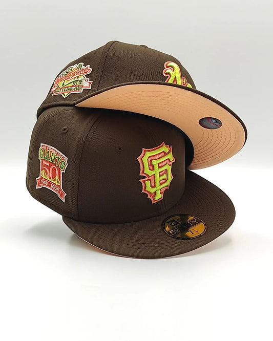 Exclusiva gorra New Era 59Fifty Parks The Woods San Francisco Giants Battle of the Bay Patch - Marrón