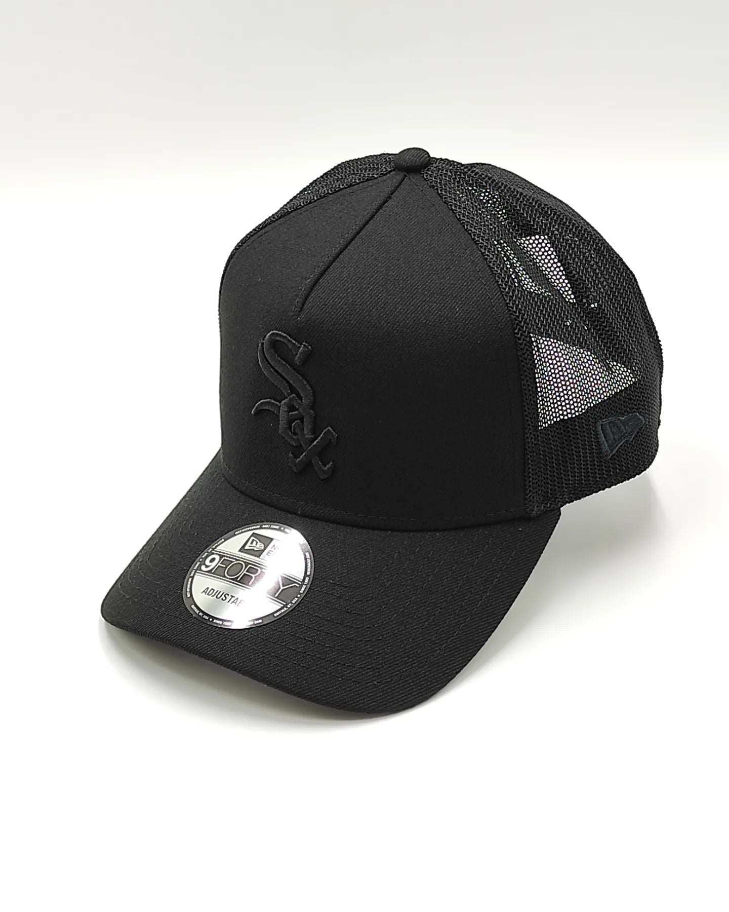 Gorra New Era Chicago White Sox 9Forty negra con rejilla negra