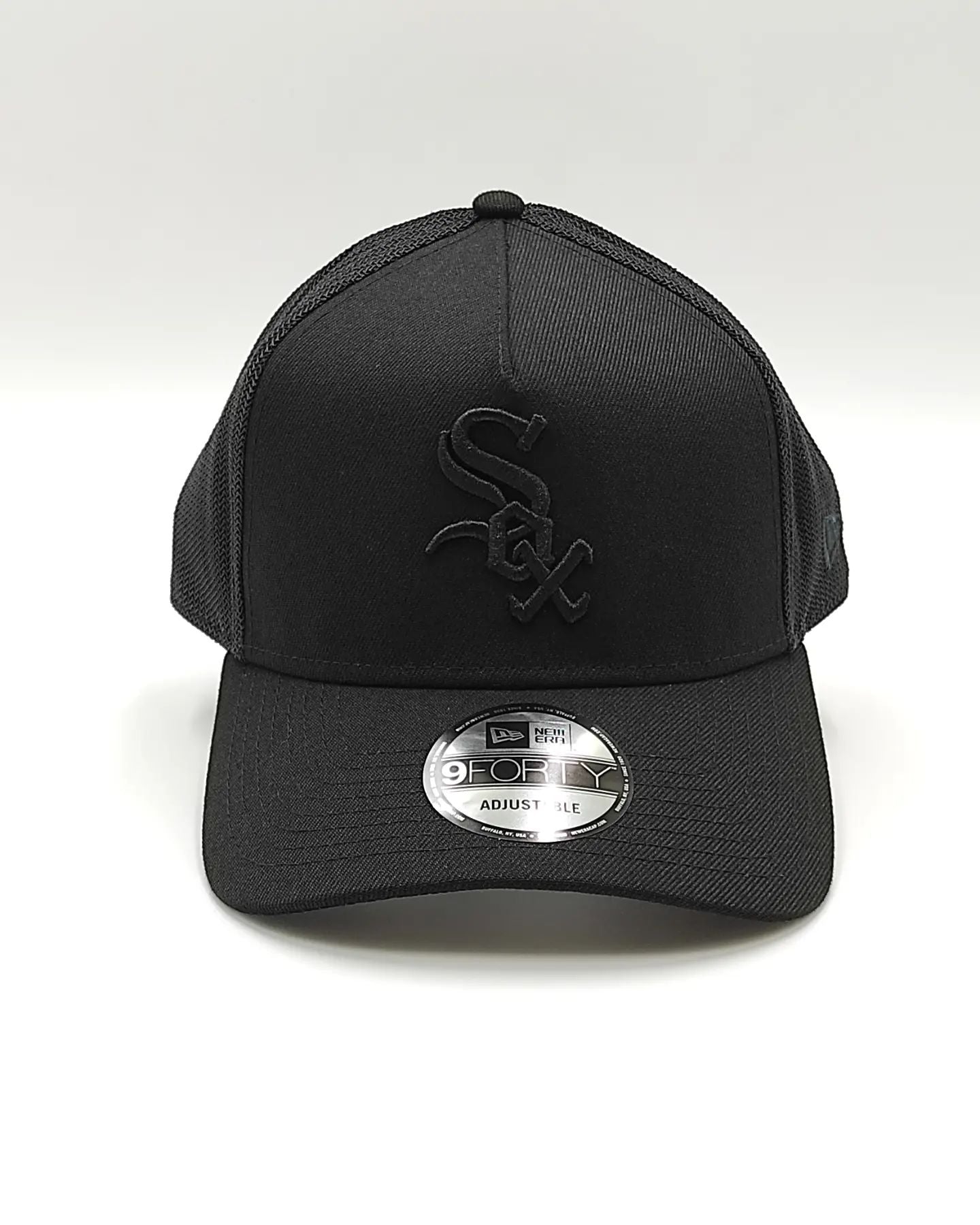Gorra New Era Chicago White Sox 9Forty negra con rejilla negra