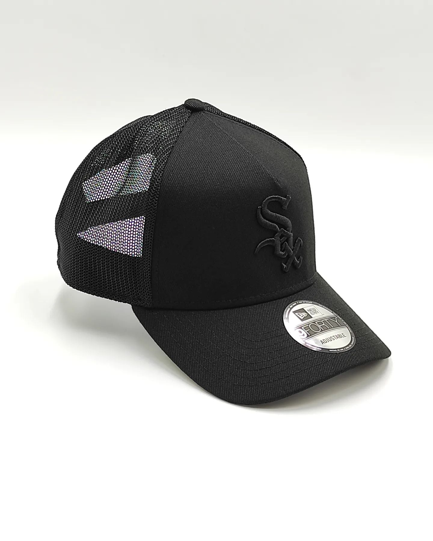 Gorra New Era Chicago White Sox 9Forty negra con rejilla negra