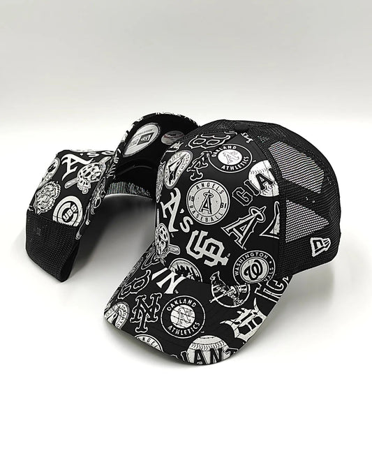 New Era Camionero MLB de ALL-OVER Edición Negro
