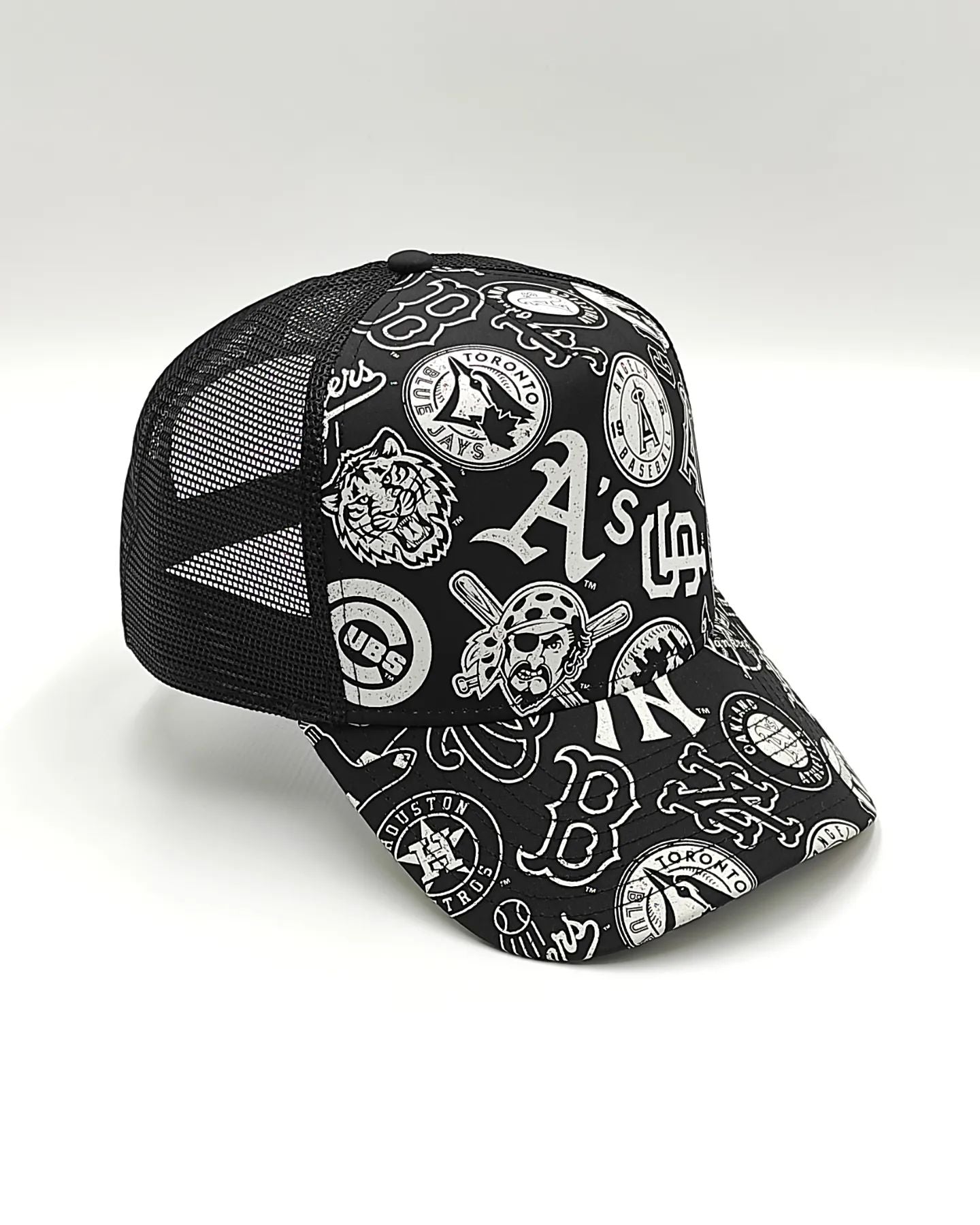 New Era Camionero MLB de ALL-OVER Edición Negro