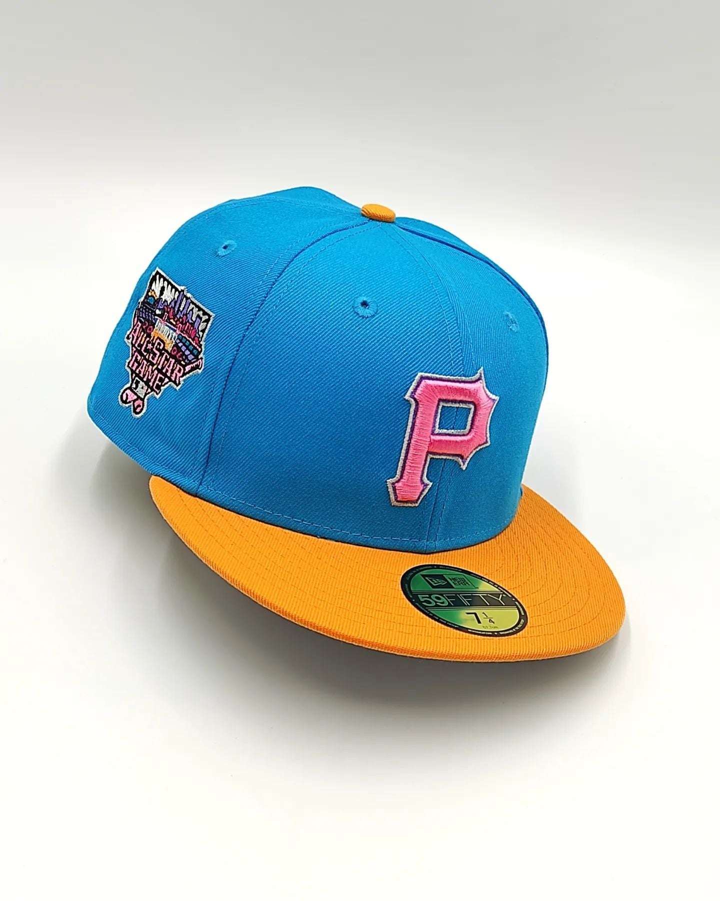 Exclusivo New Era 59Fifty Aux Pack Solo Gorra Pittsburgh Pirates 2006 All Star Game Patch - Azul claro, naranja, rosa