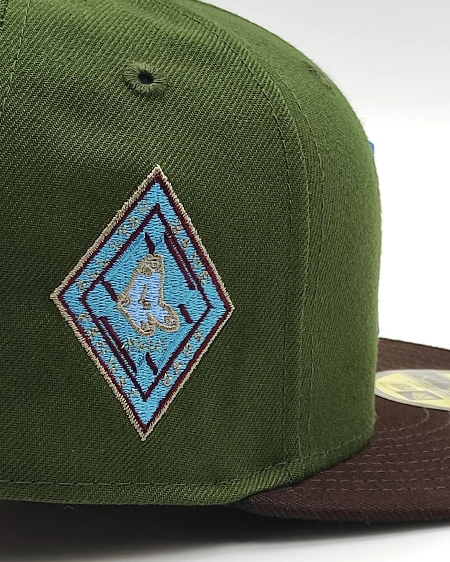 Gorra exclusiva New Era 59fifty parques Boston Red Sox 1946 parche All Star Game Olivo Marrón
