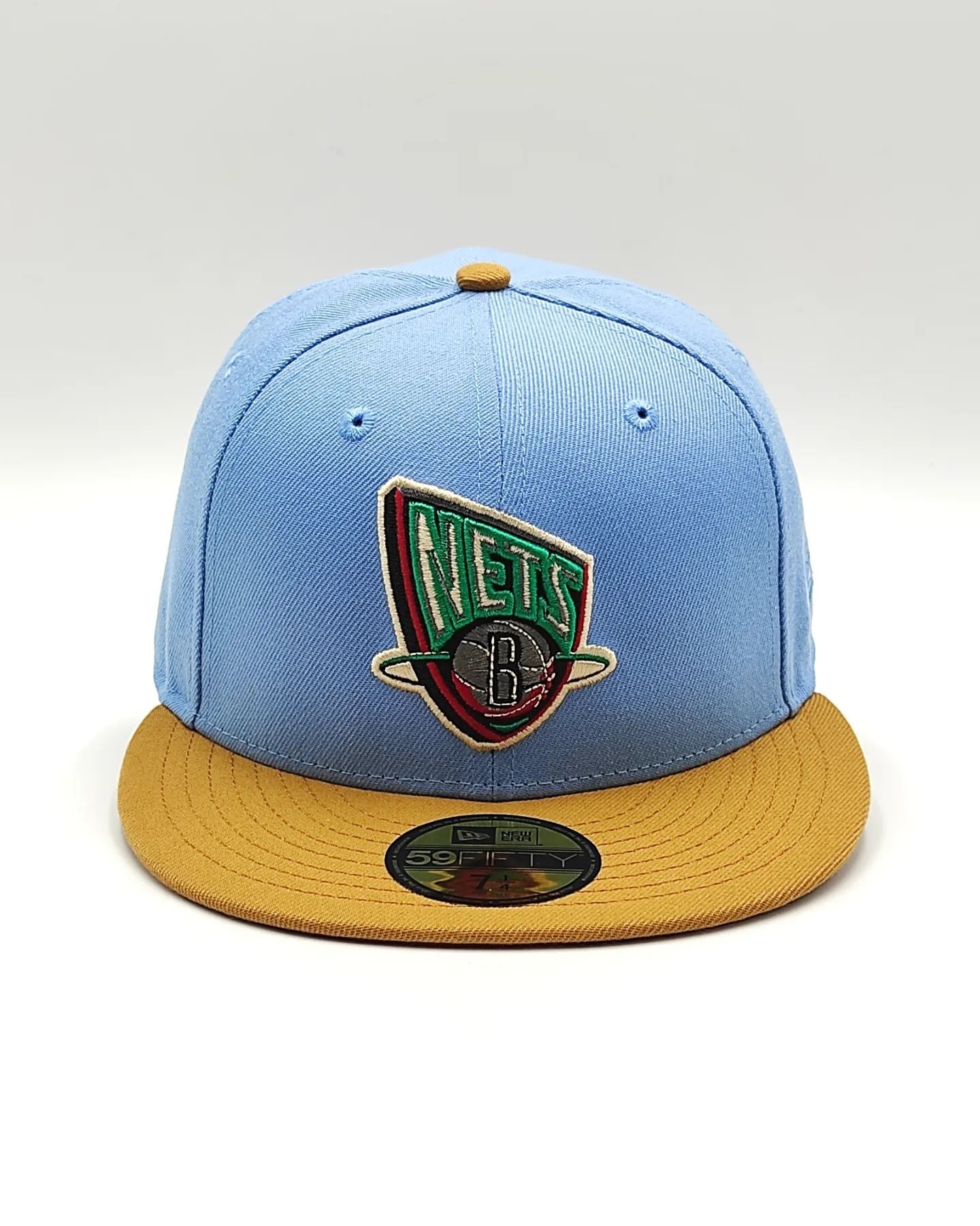 Gorra New Era 59Fifty Parks Smoldering Island Brooklyn Nets exclusiva - Azul Claro, Tan