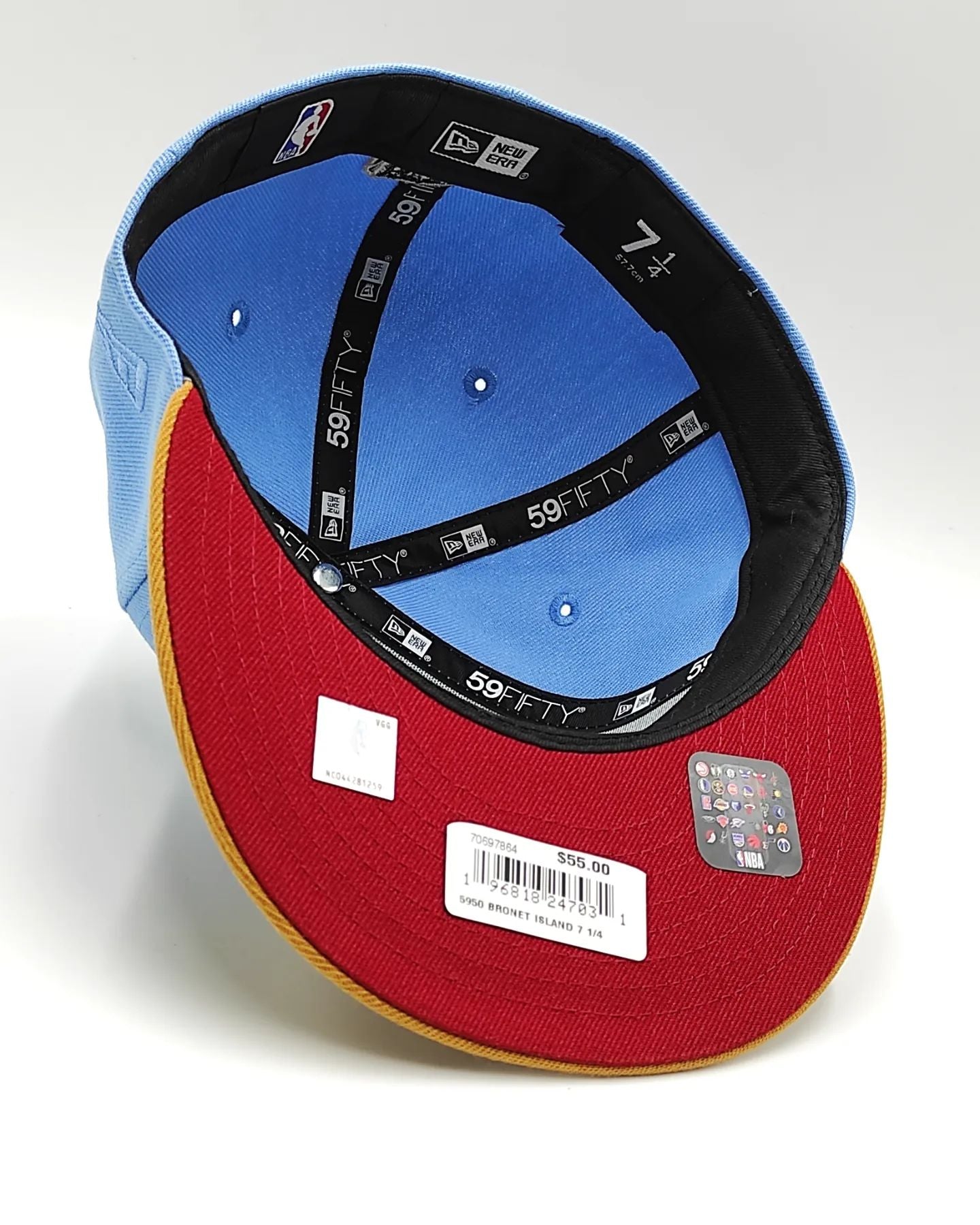 Gorra New Era 59Fifty Parks Smoldering Island Brooklyn Nets exclusiva - Azul Claro, Tan