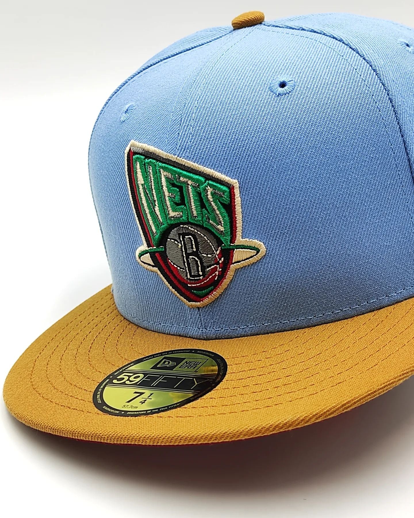 Gorra New Era 59Fifty Parks Smoldering Island Brooklyn Nets exclusiva - Azul Claro, Tan