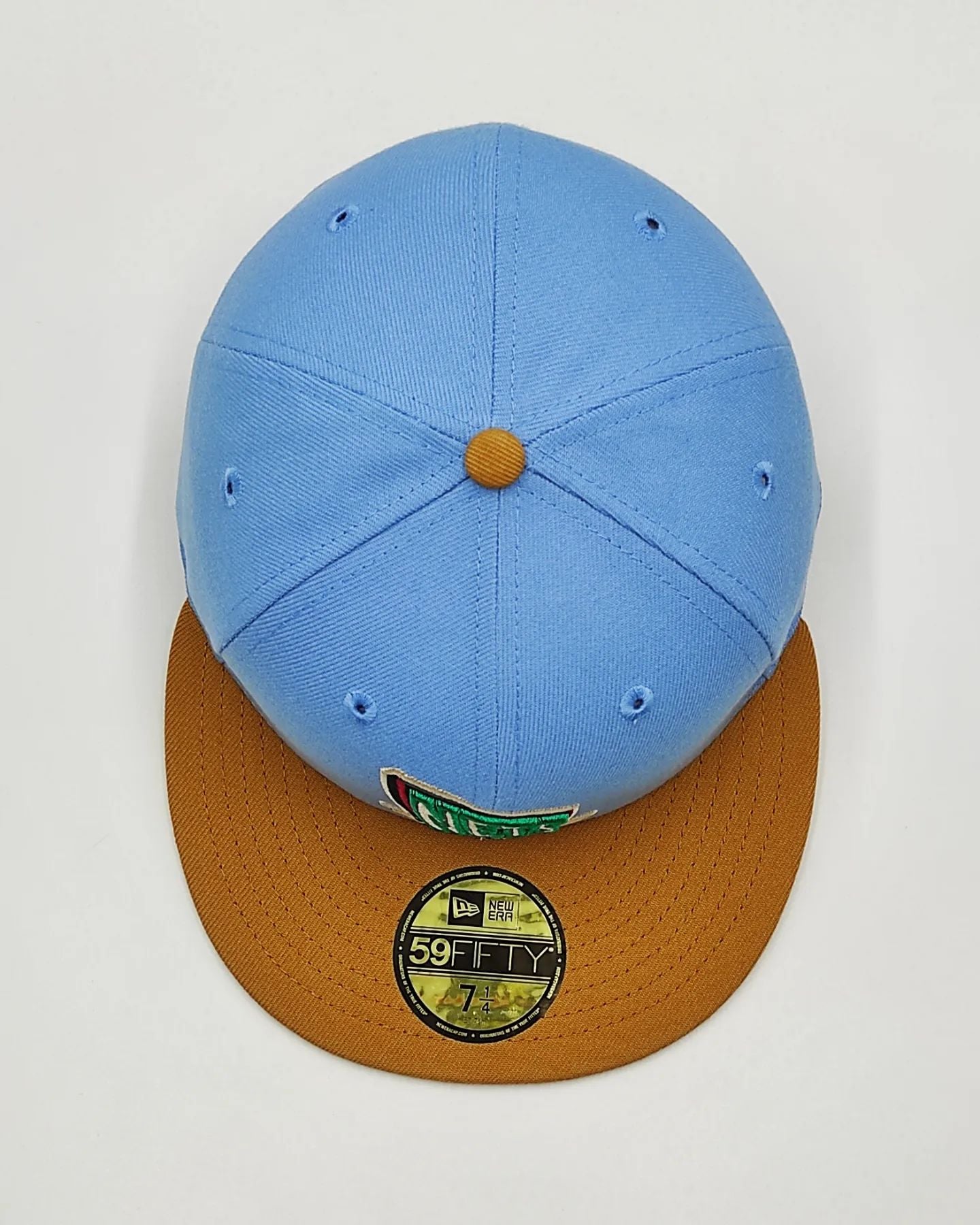 Gorra New Era 59Fifty Parks Smoldering Island Brooklyn Nets exclusiva - Azul Claro, Tan