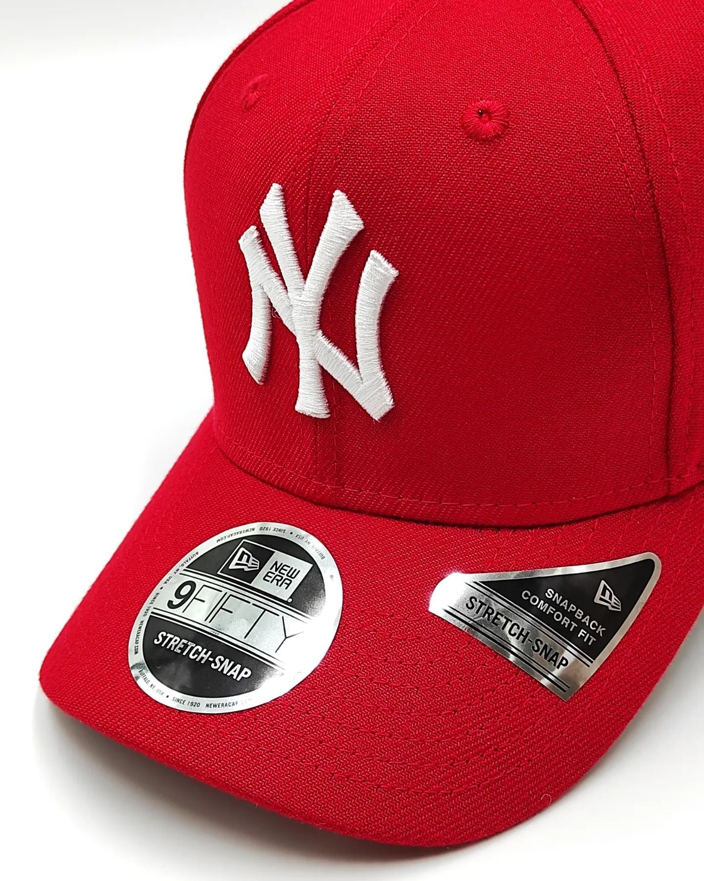 Gorra New Era 9FIFTY elástica y ajustable de los New York Yankees Roja