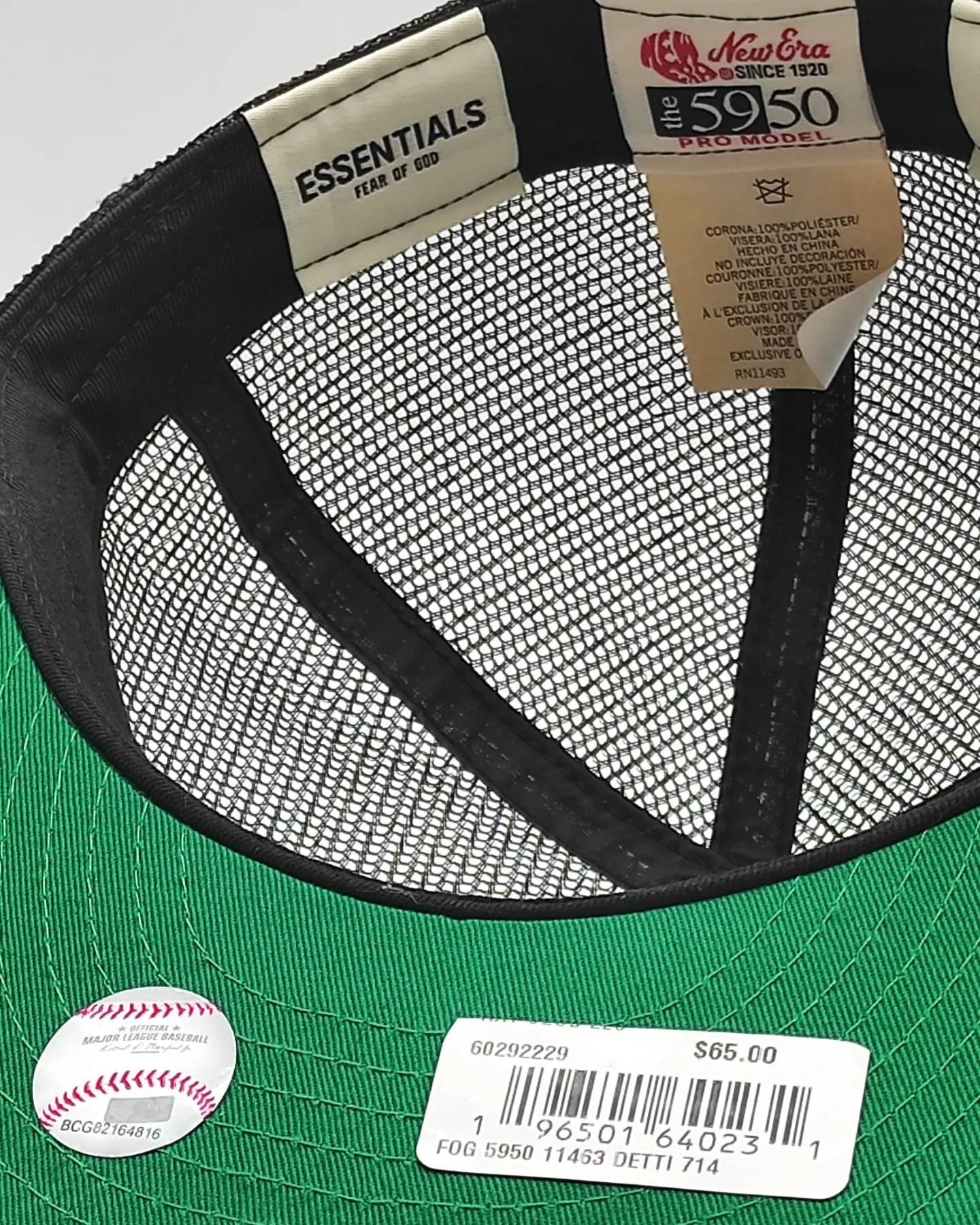 Gorra New Era Detroit Tigers MLB x Fear of God Essentials 59FIFTY Fitted