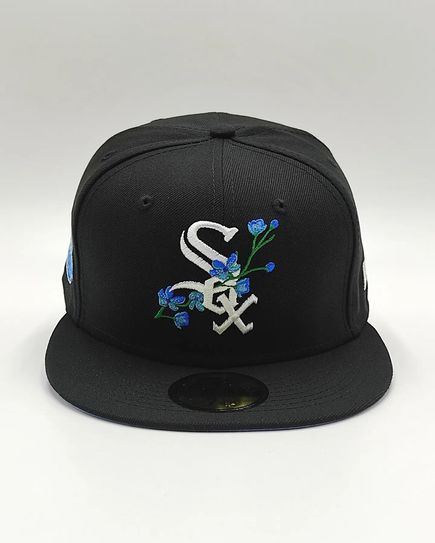 Gorra ajustada Chicago White Sox 2005 World Series BLOOM Exclusiva New Era 59Fifty - Negro/Celeste