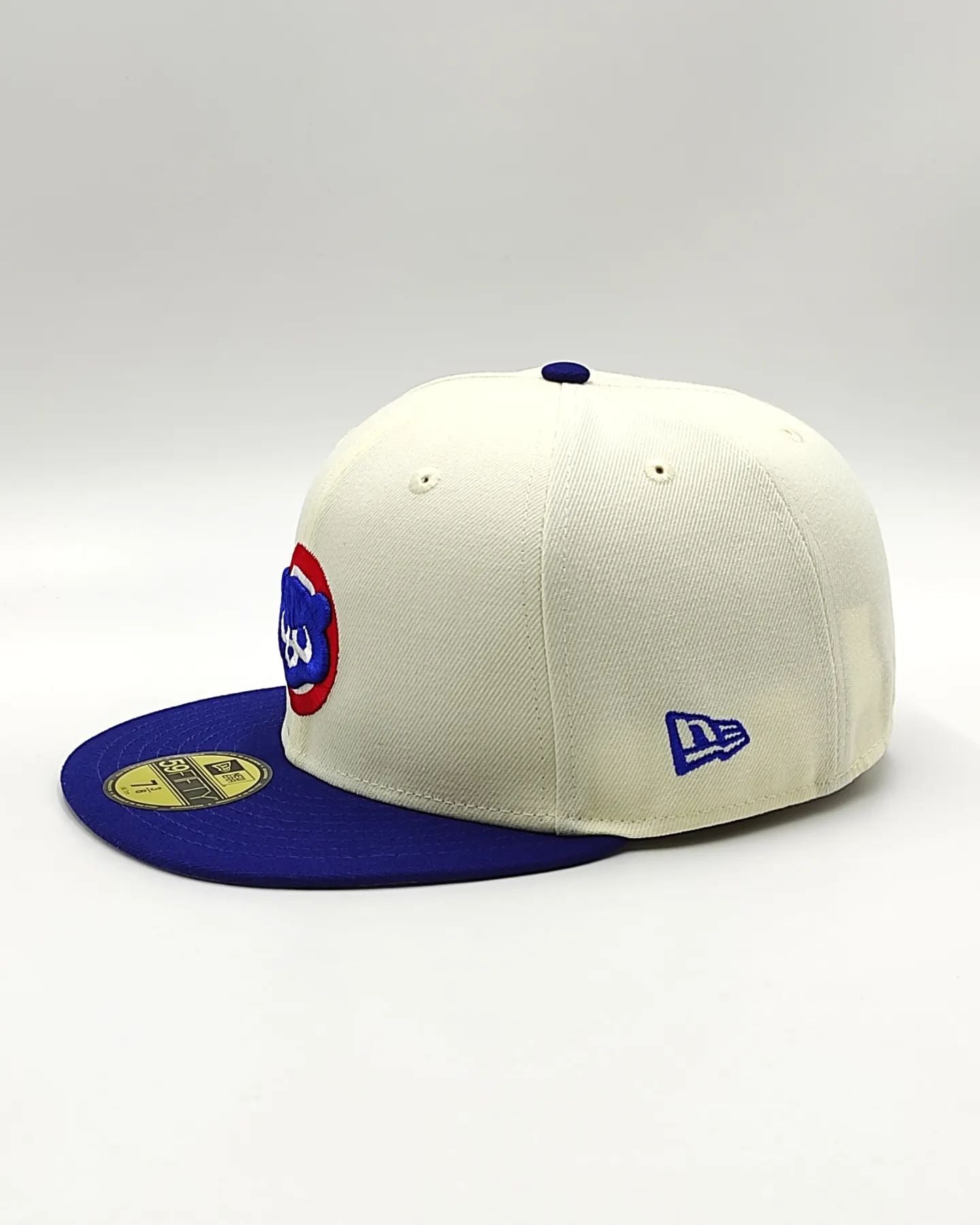 Gorra ajustada 59FIFTY retro blanca de los Chicago Cubs de New Era