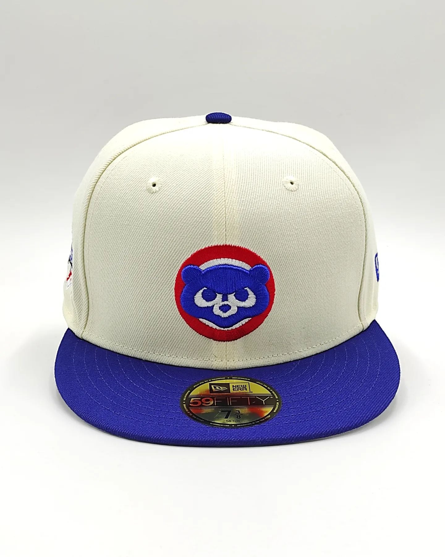 Gorra ajustada 59FIFTY retro blanca de los Chicago Cubs de New Era