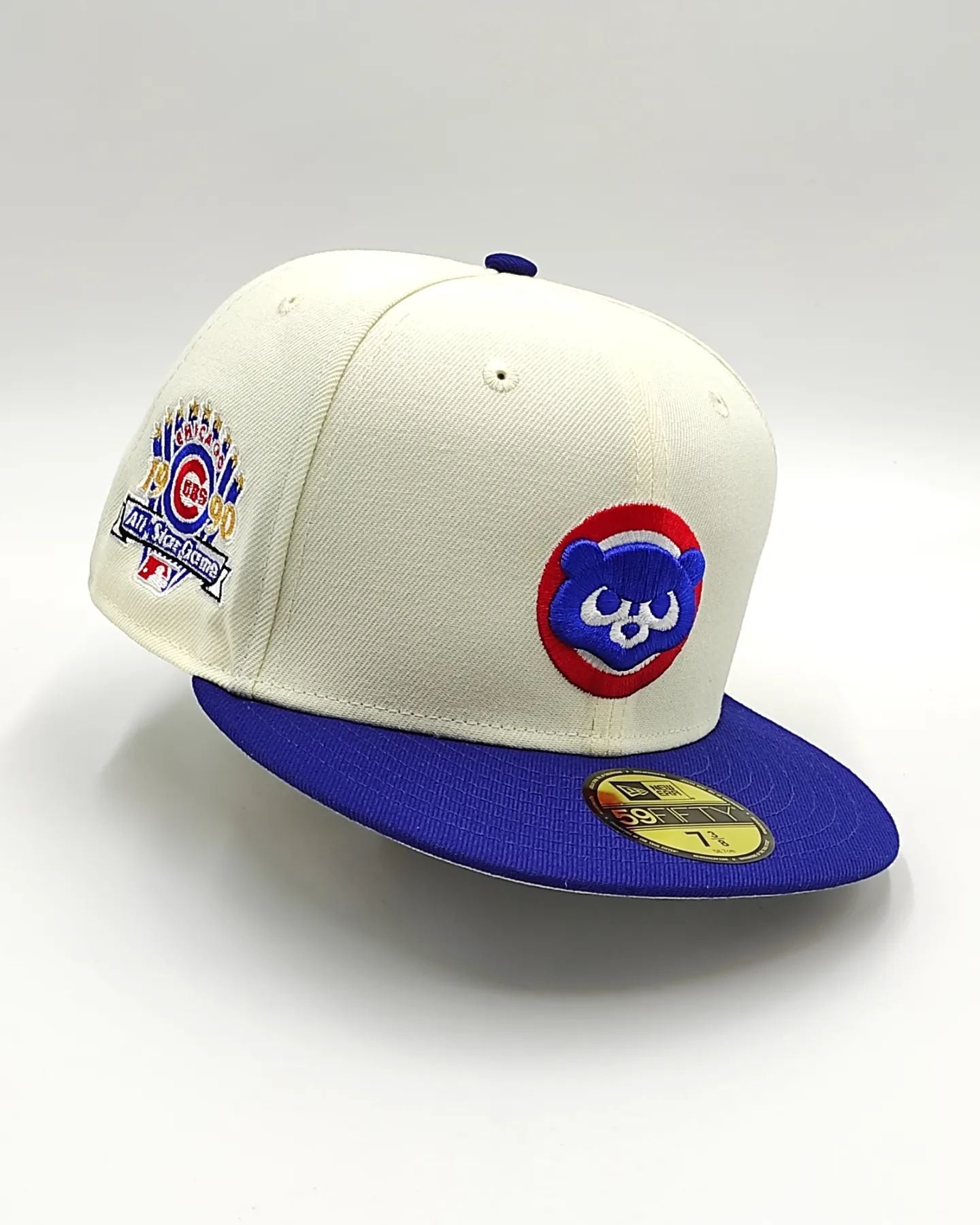 Gorra ajustada 59FIFTY retro blanca de los Chicago Cubs de New Era