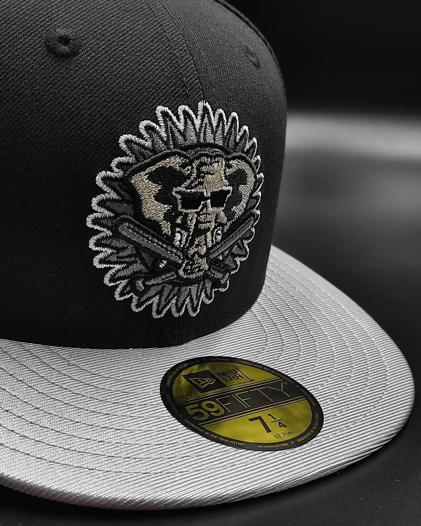 Gorra New Era 59Fifty Oakland Athletics Parche 50 Aniversario Alterna - Negro, Plata Metalizado