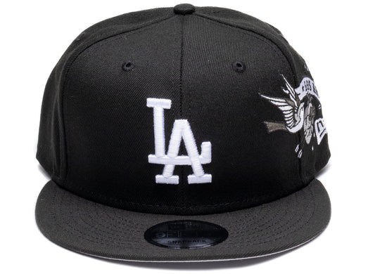 Gorra New Era 9Fifty Snapback Los Angeles Dodgers Gray Bottom City Art Side Patch - Negro