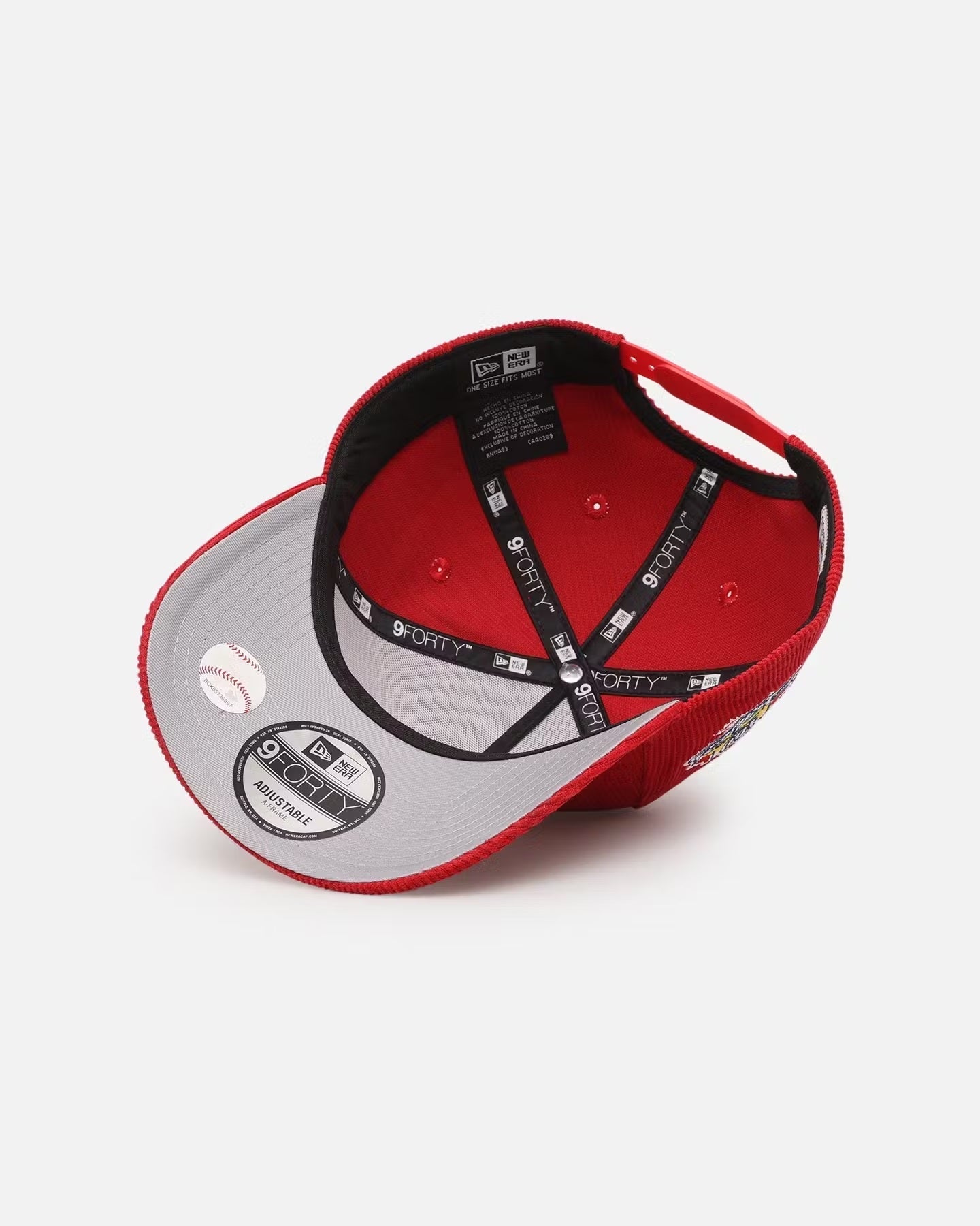 Gorra de pana con broche ajustable 9FORTY A-Frame 'LA invertida' de Los Angeles Dodgers