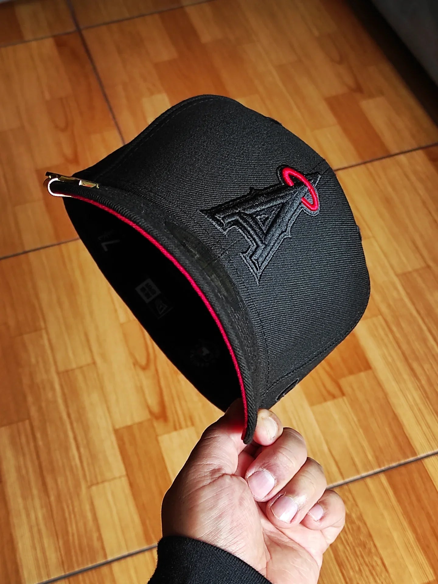Gorra New Era Anaheim Angels 50th Anniversary Blackout Red Edition 59Fifty Fitted