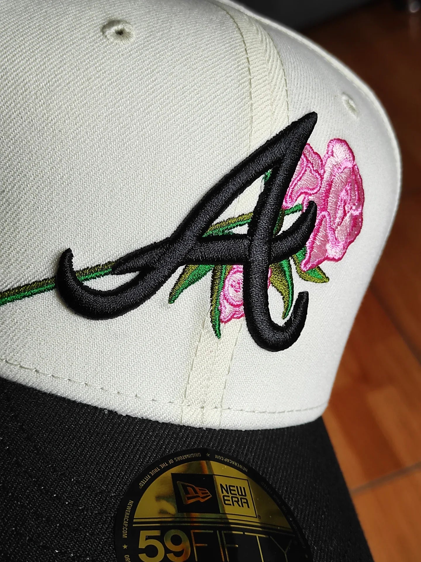 New Era Atlanta braves Rose all Star game Chrome Black / pink edition 59fifty fitted