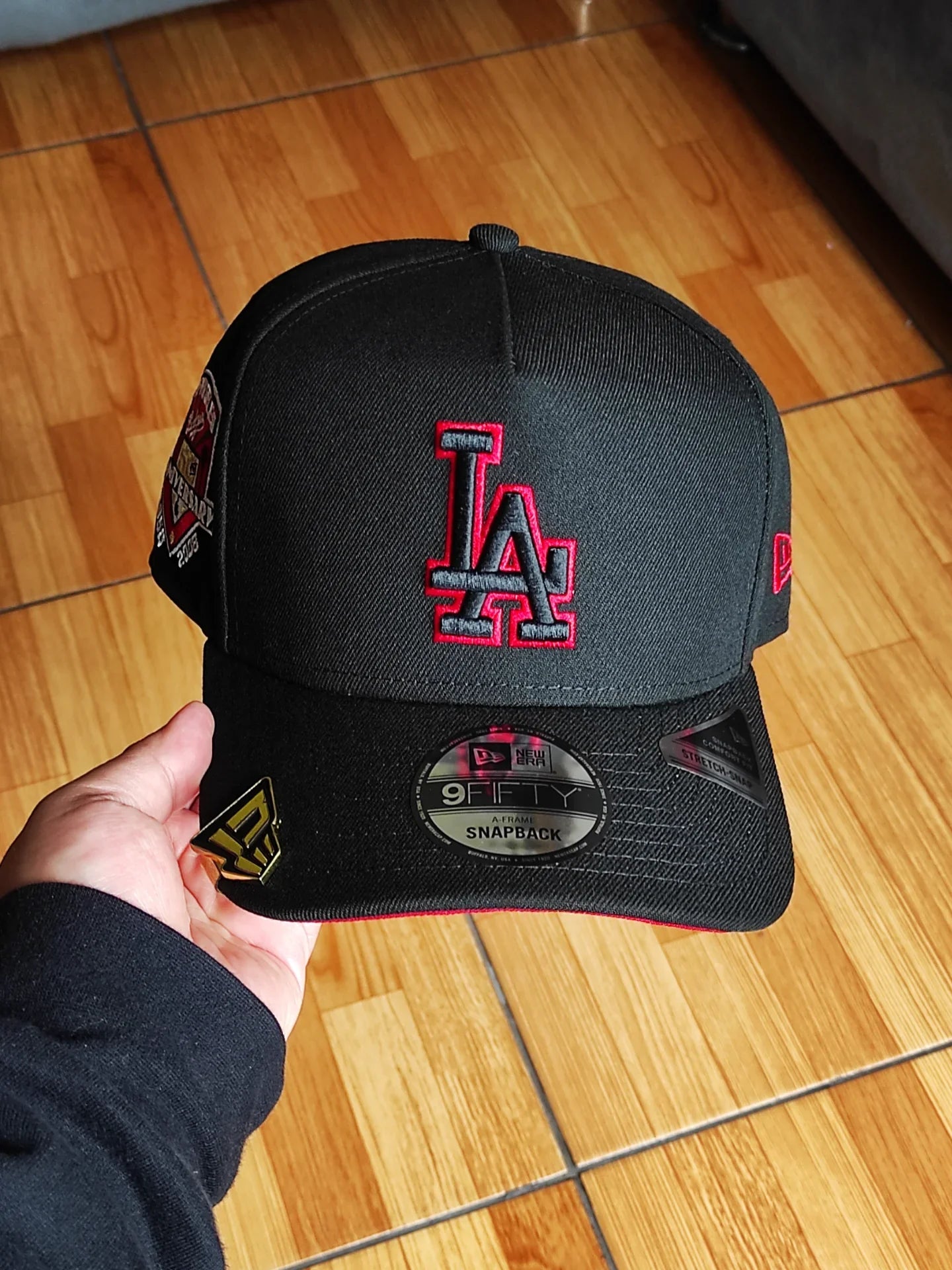 Gorra Snapback 9Fifty A Frame New Era Los Angeles Dodgers 50 Aniversario Blackout Red Prime Edition