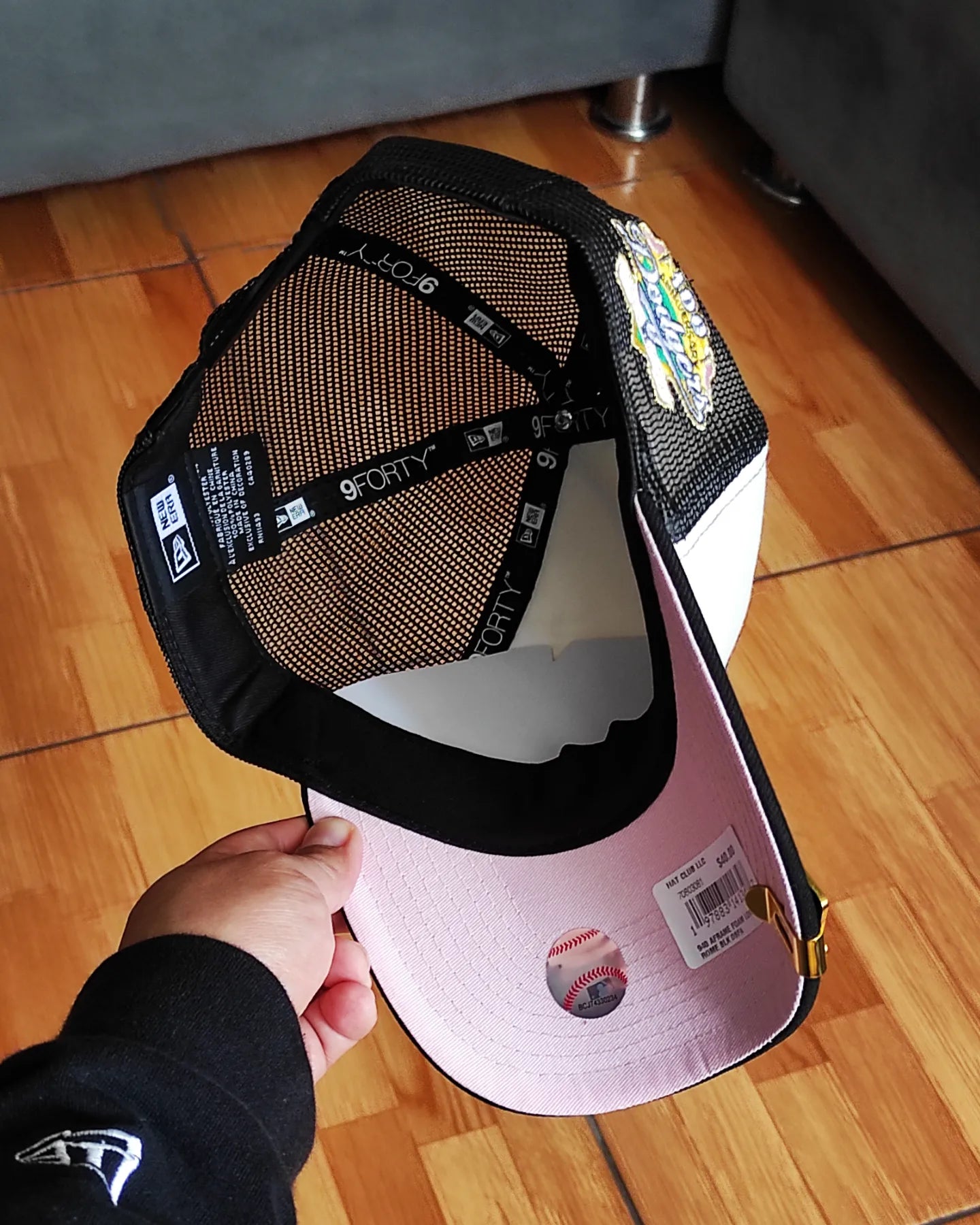 Gorra snapback New Era A-FRAME de espuma con parche del 100 aniversario de Los Angeles Dodgers, color rosa