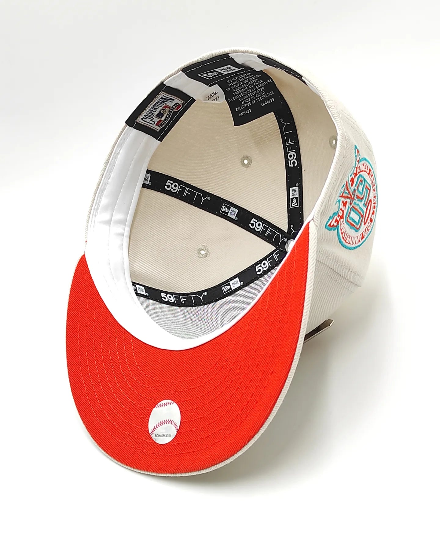 Gorra ajustada New Era California Angels Orange Fury Collection 50th Season