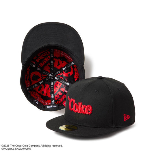 Coca-Cola x New Era 59FIFTY designed by Kosuke Kawamura – Black and Red