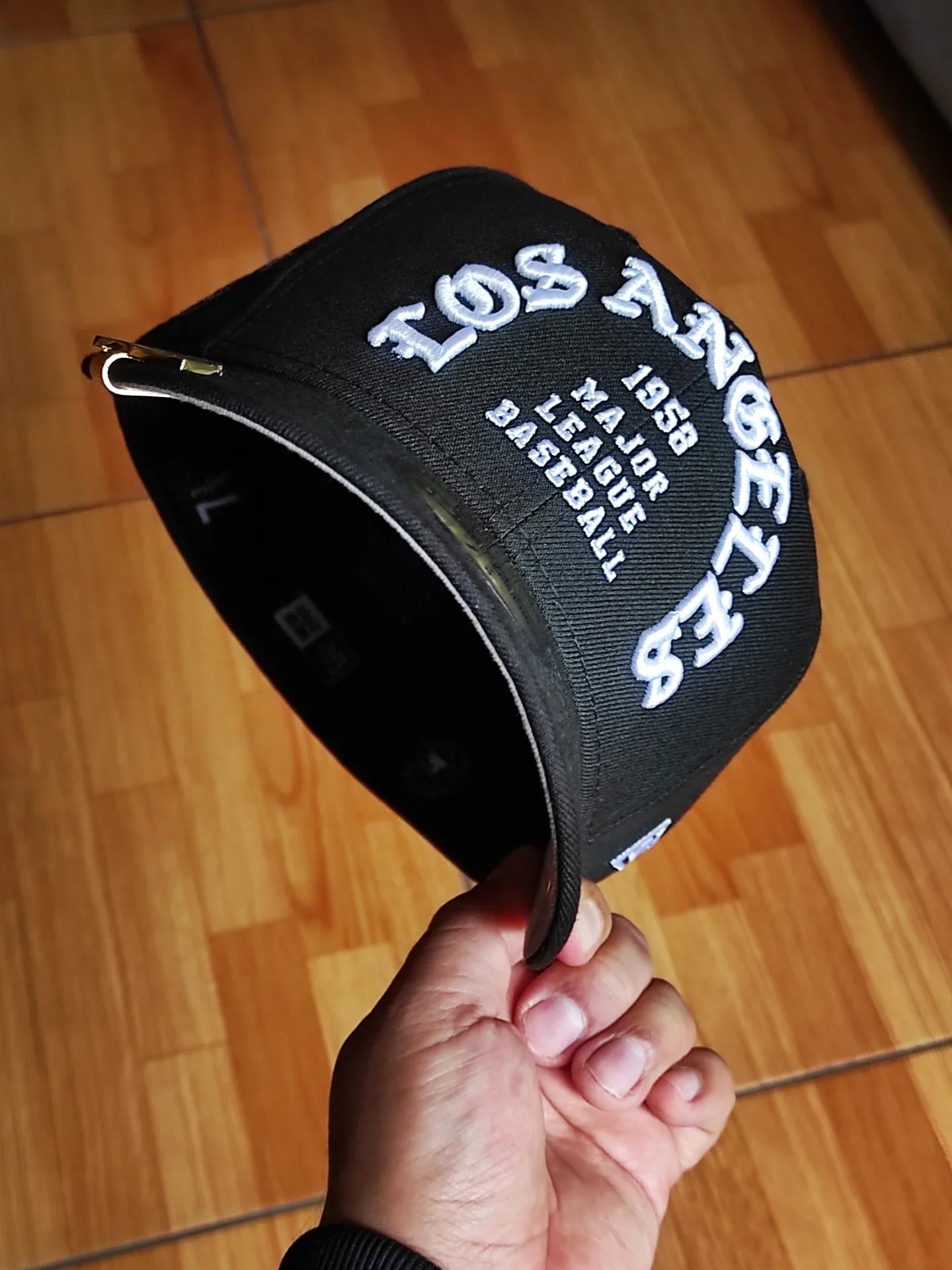 New Era Los Angeles Dodgers CALAVERA 💀 Edición Cromo Negro 59fifty ajustada