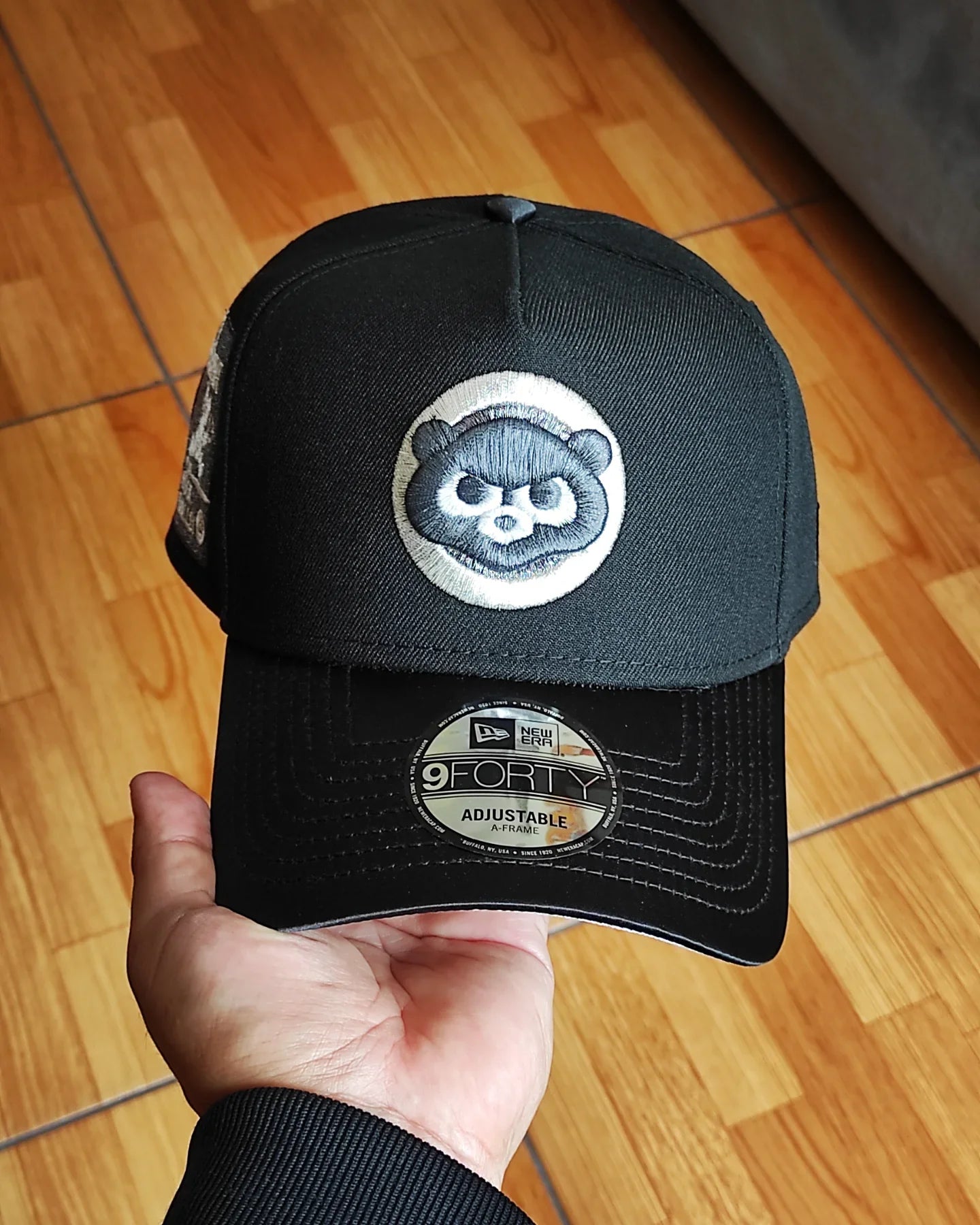 New Era Chicago Cubs visera satinada negra 9 FORTY A-FRAME