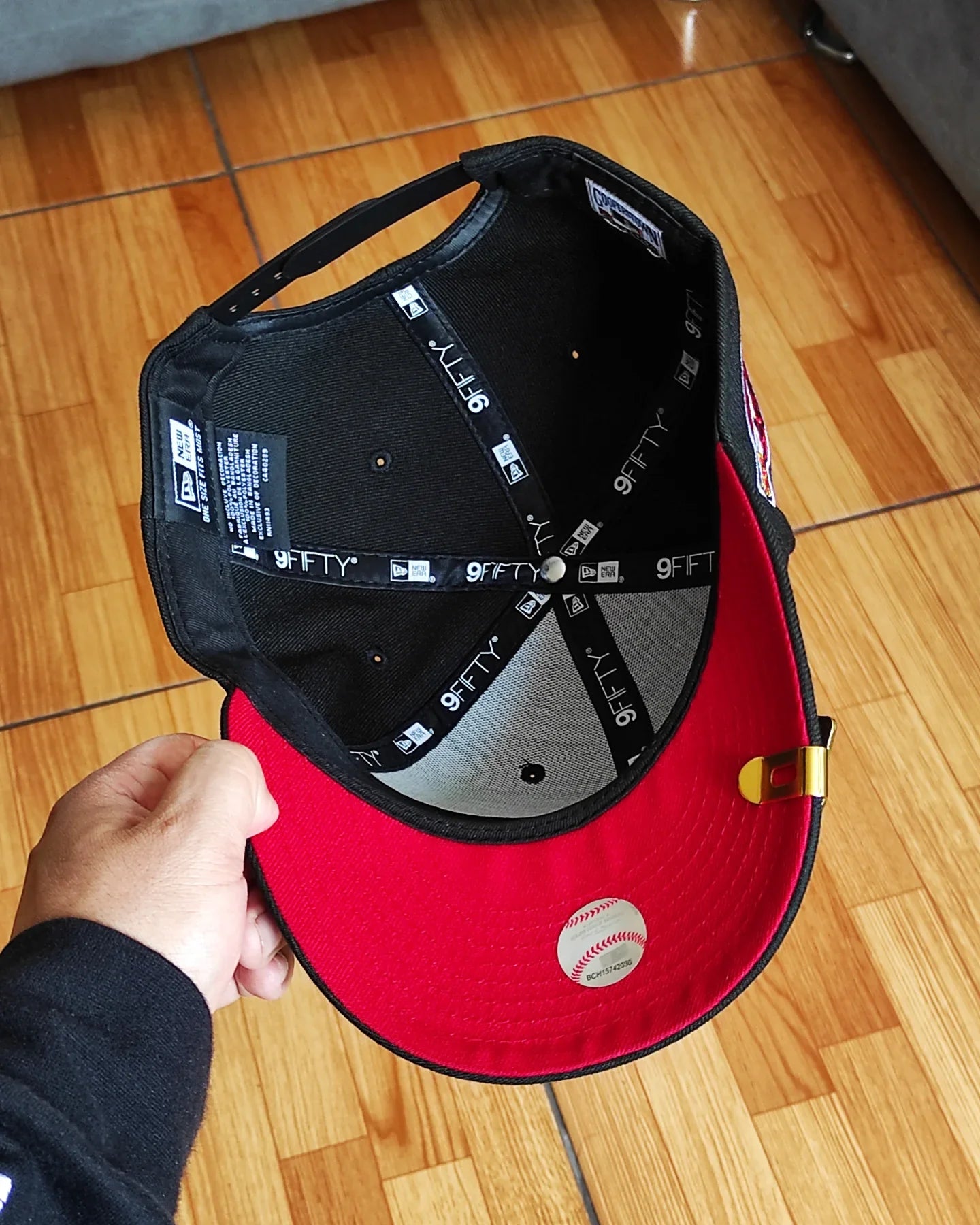 Gorra New Era Chicago White Sox World Series negra y roja 9FIFTY Snapback