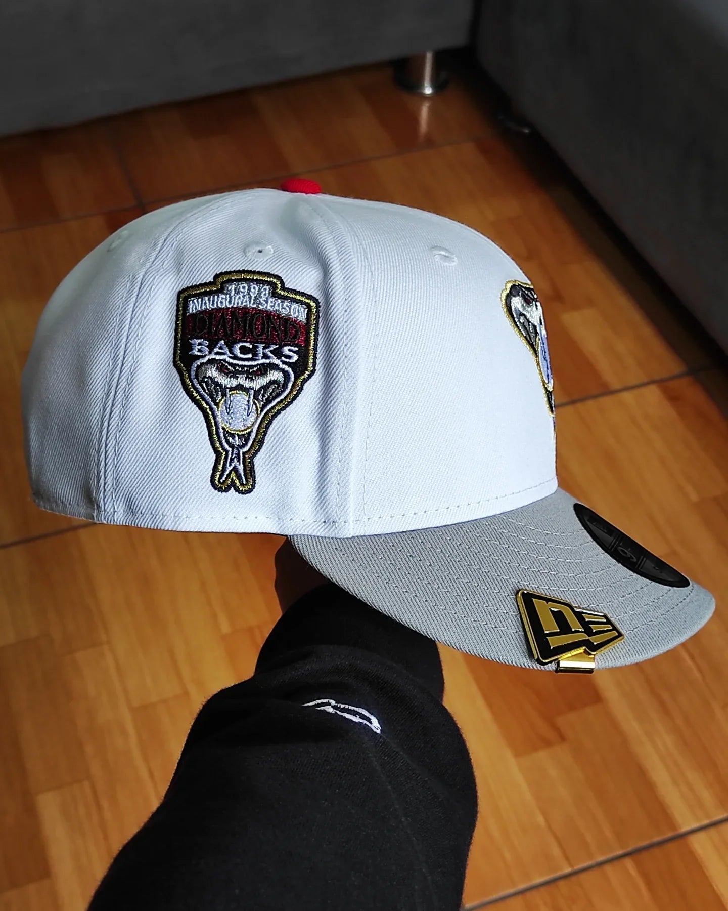 New Era Arizona Diamondbacks gris claro rojo 1998 temporada inaugural 9FIFTY SNAPBACK