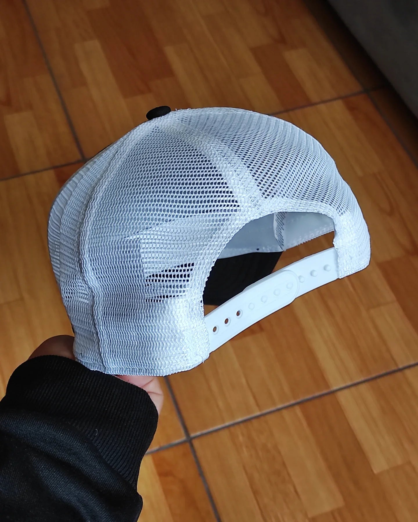 Gorra trucker a-frame negra y blanca de Los Angeles Dodgers de New Era