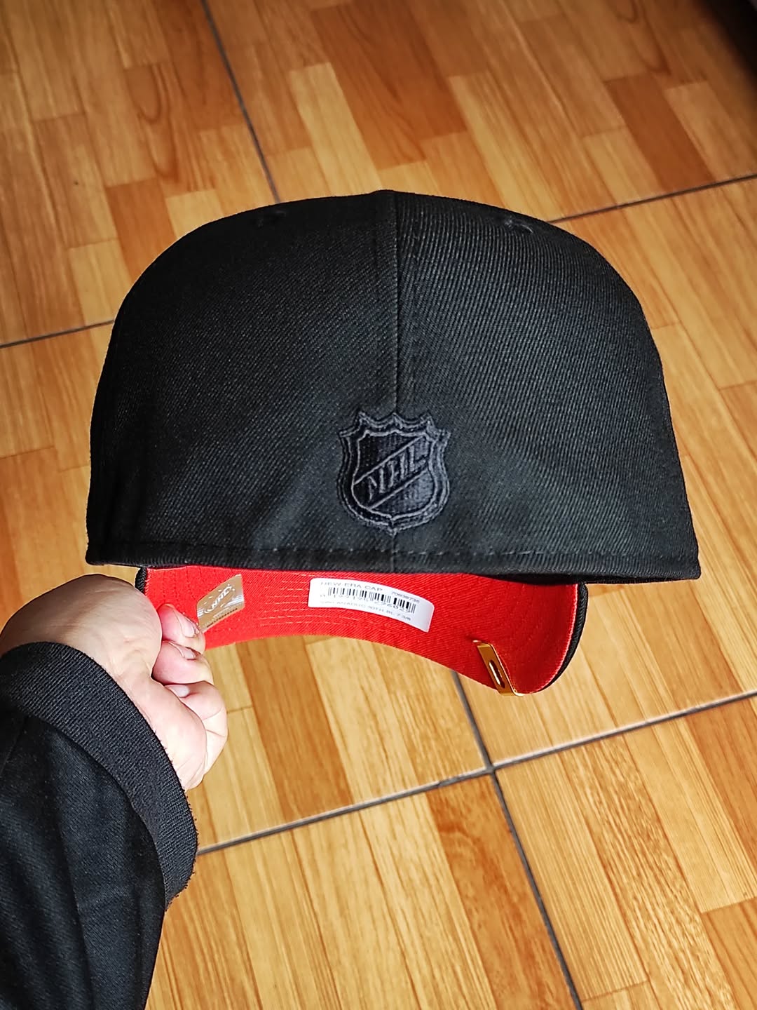 Gorra ajustada 59Fifty New Era Anaheim Ducks 30th Anniversary Blackout Orange Laser Prime Edition