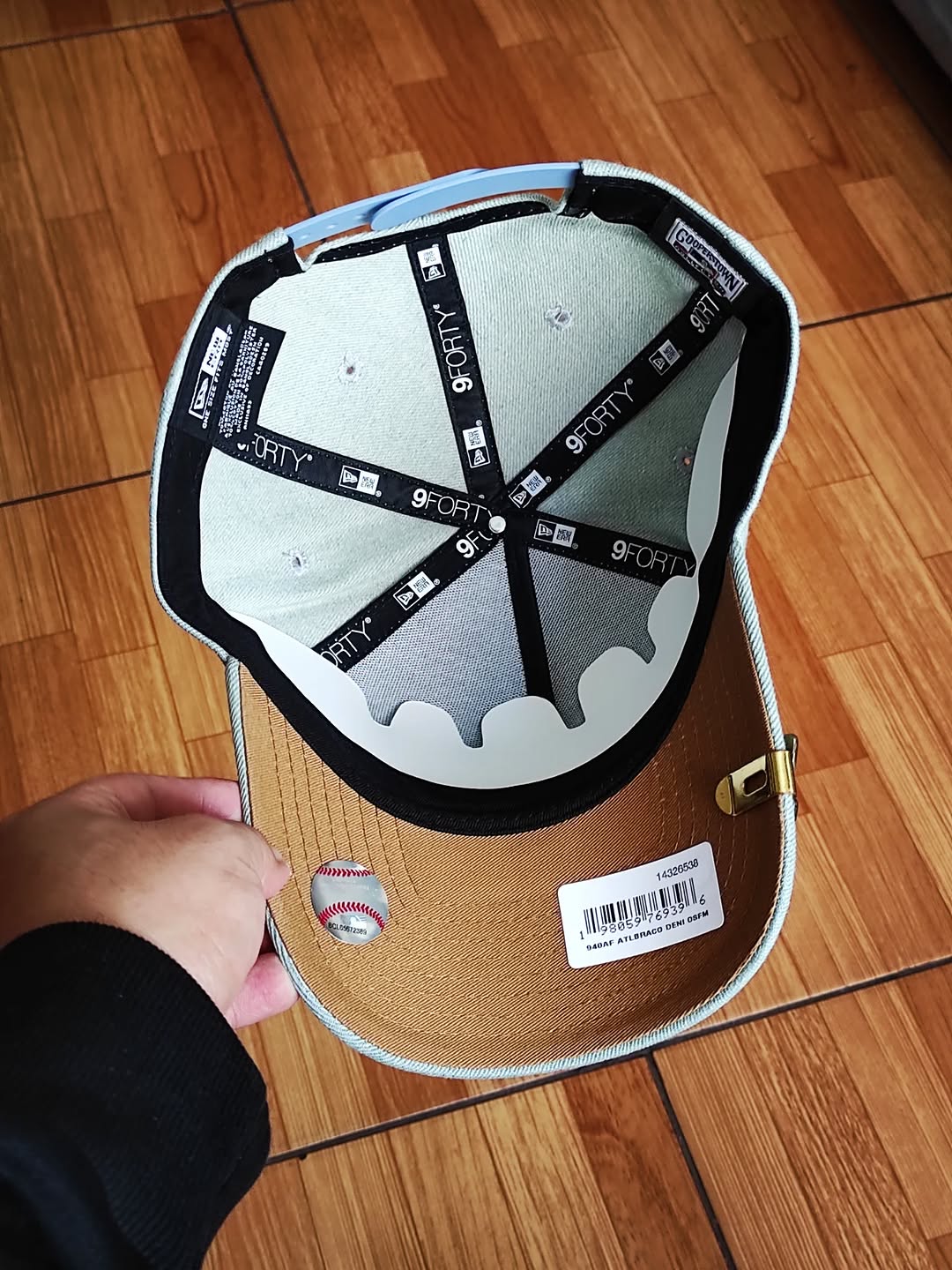 Gorra ajustable 9FORTY A-Frame 'Denim White' de los Atlanta Braves