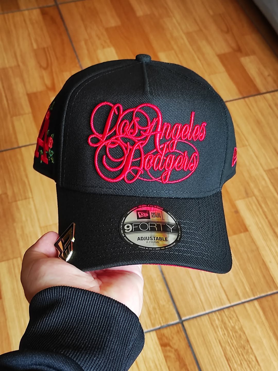 Gorra New Era Los Angeles Dodgers rose script 9Forty A Frame Snapback