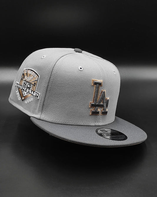 Gorra con cierre trasero 9 FIFTY Snapback, modelo New Era Los Angeles Dodgers 50 aniversario