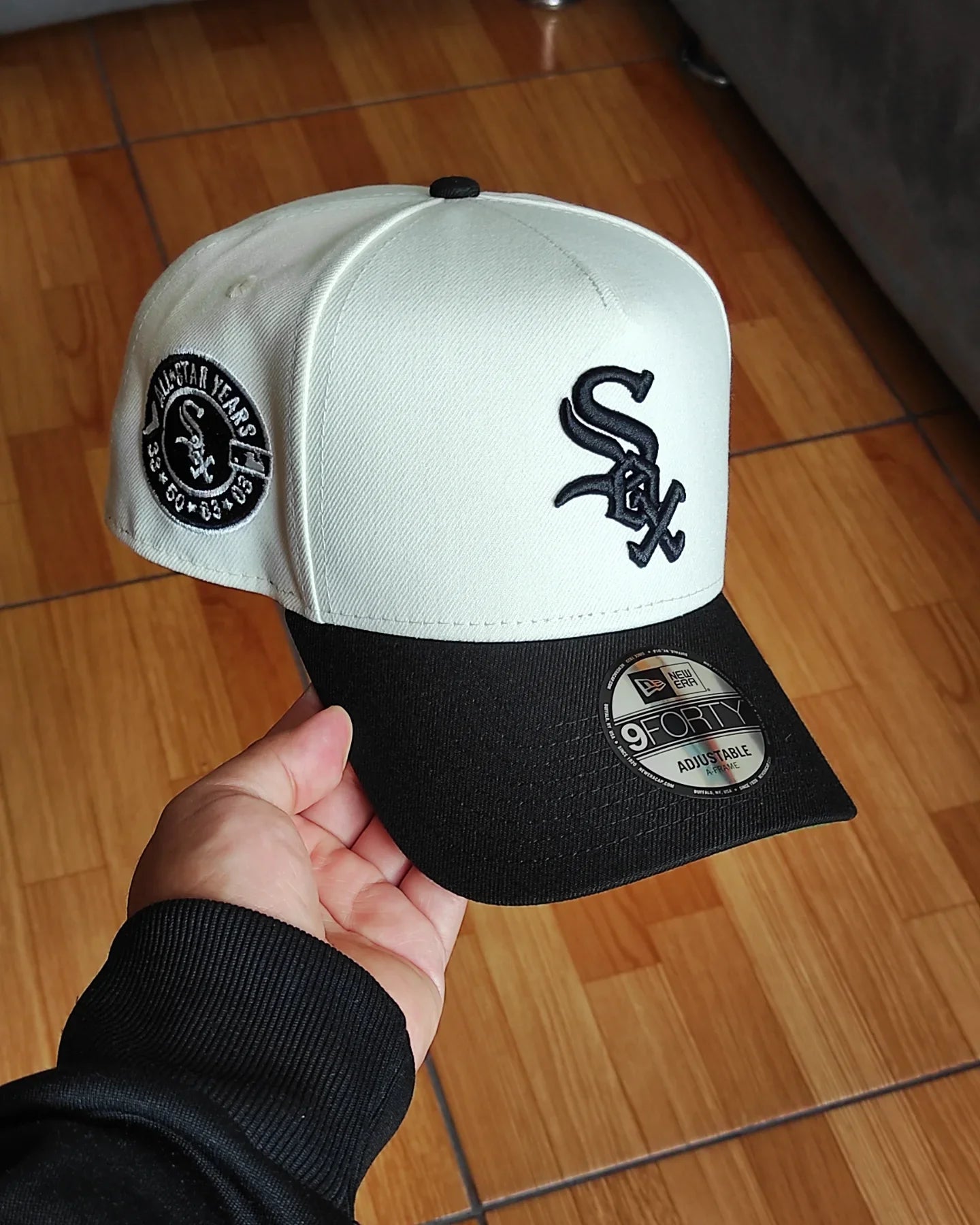 New Era Chicago White Sox Chrome negro 9 FORTY A-FRAME