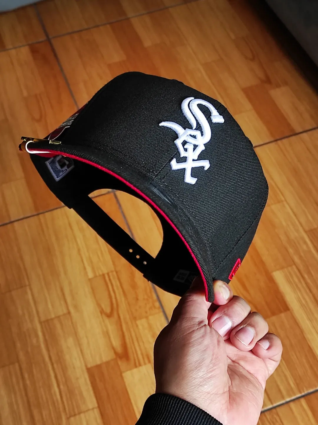Gorra New Era Chicago White Sox World Series negra y roja 9FIFTY snapback