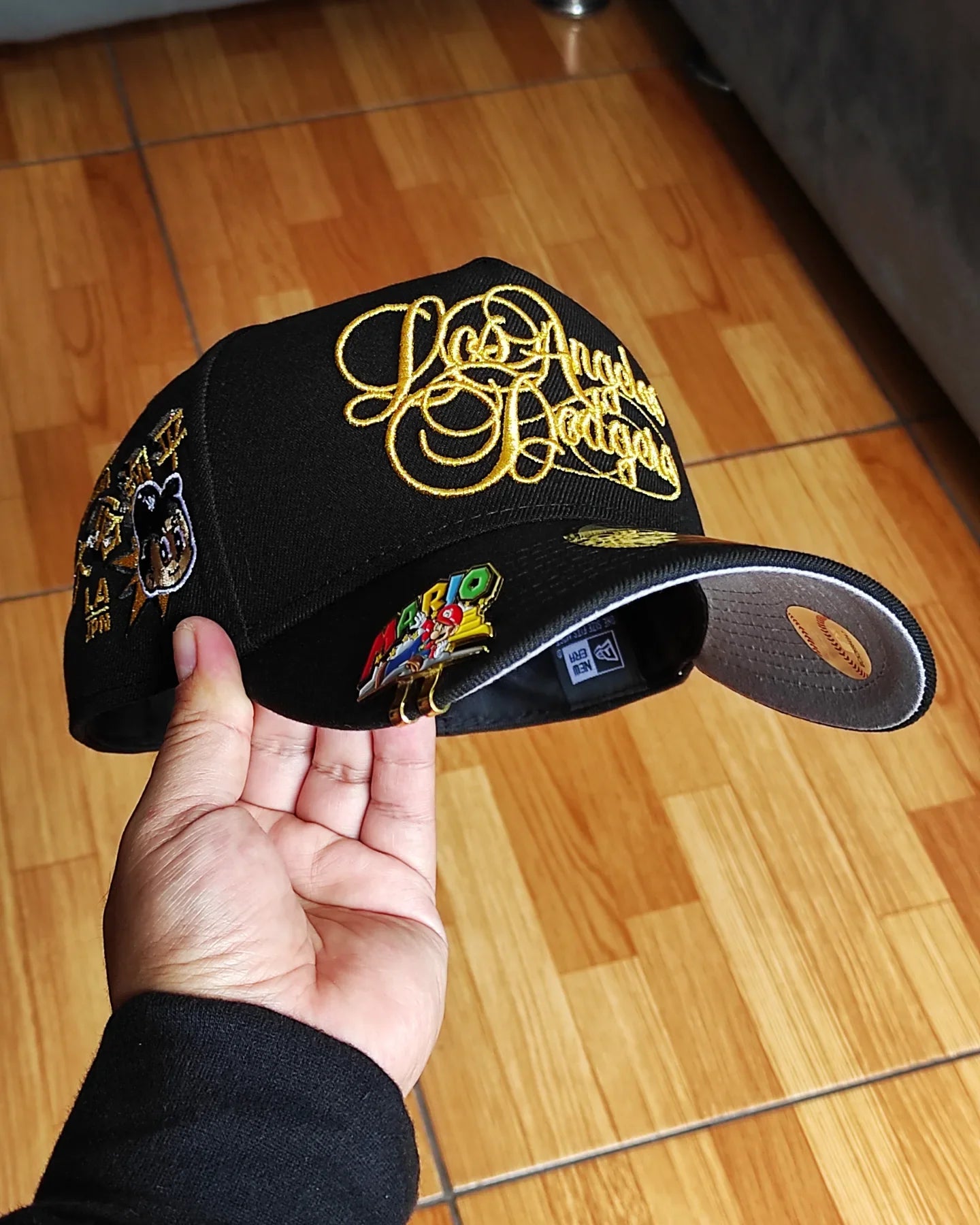 New Era Los Angeles Dodgers SCRIPT dorado premium 9 FORTY A-FRAME