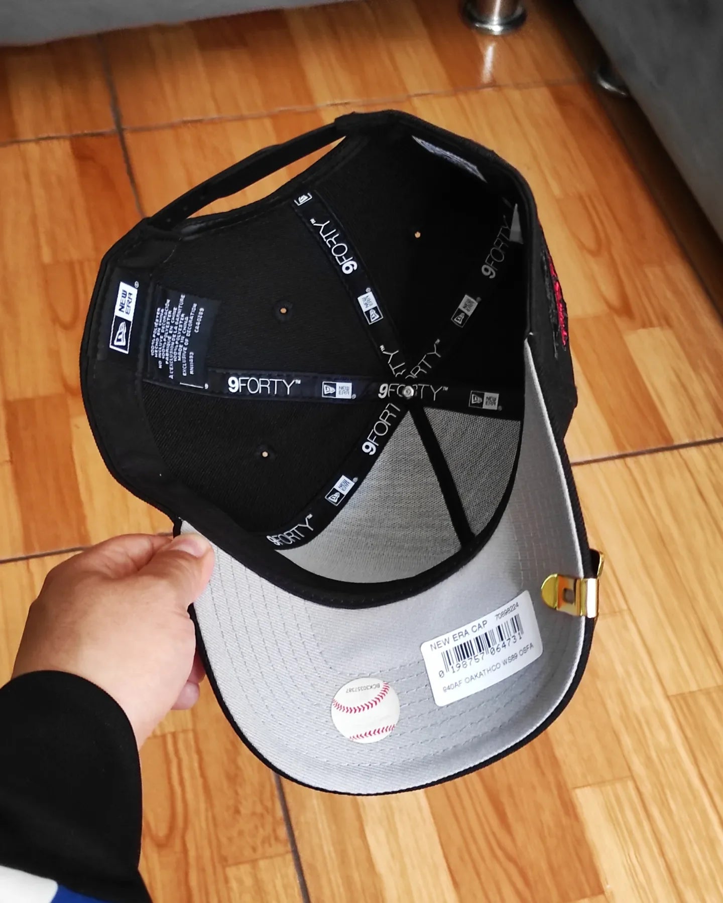 Gorra ajustable New Era Oakland Athletics World Series 1989 Black Roses 9Forty A Frame